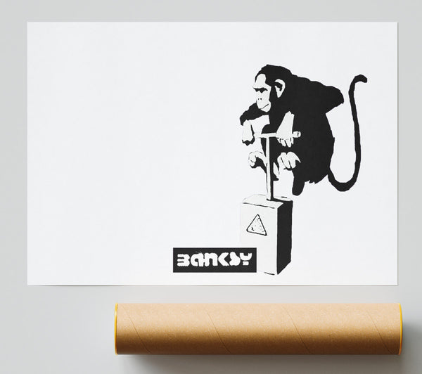 Banksy Monkey Detonator White