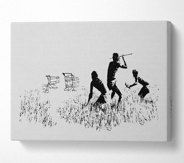 Banksy Trolley Hunters Grey