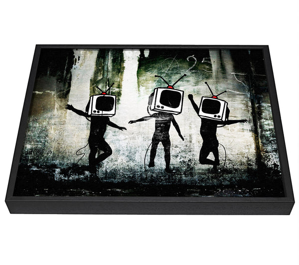 A picture of a Tv Heads framed canvas print sold by Wallart-Direct.co.uk