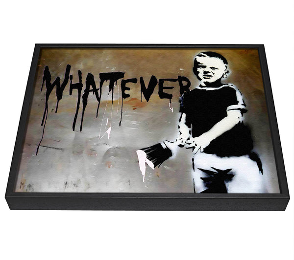 A picture of a Whatever Kid framed canvas print sold by Wallart-Direct.co.uk