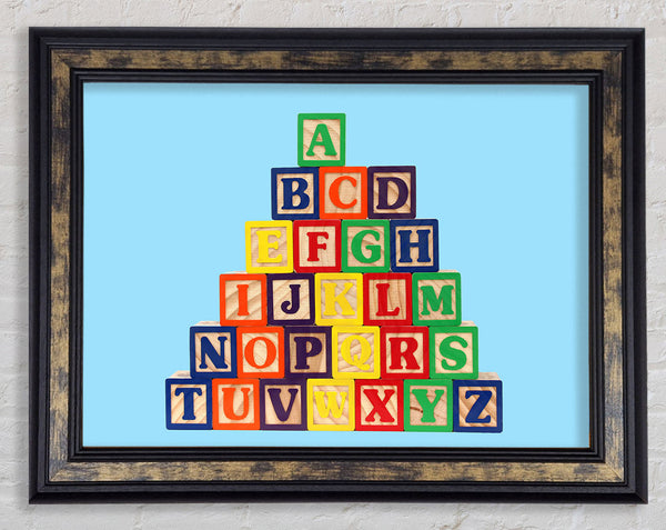 Alphabet Blocks Baby Blue