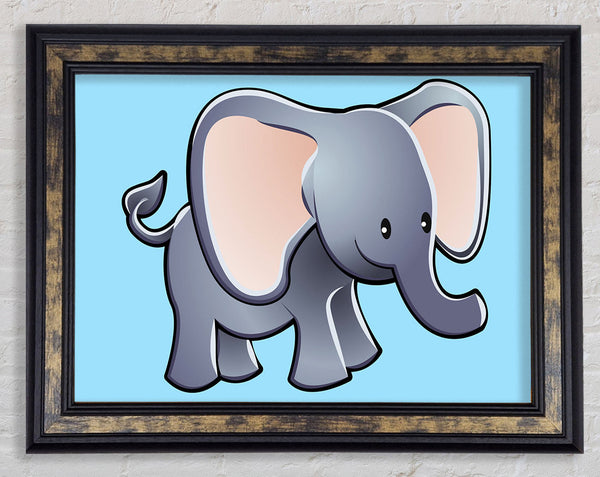 Big Eared Elephant Baby Blue