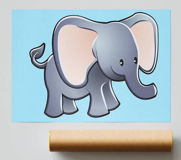 Big Eared Elephant Baby Blue