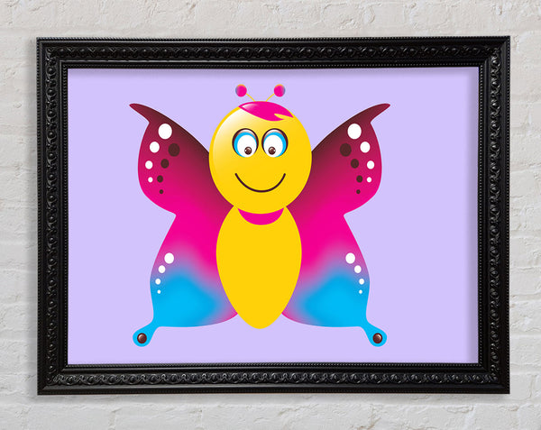 Butterfly Cartoon Face Lilac