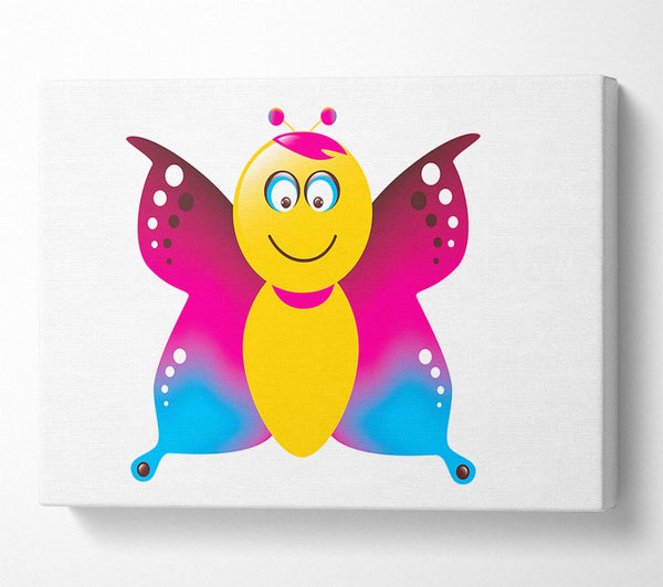 Butterfly Cartoon Face White