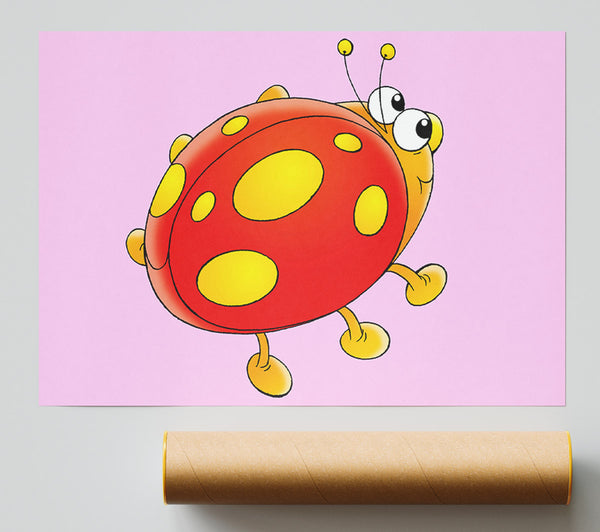 Cartoon Ladybug Pink