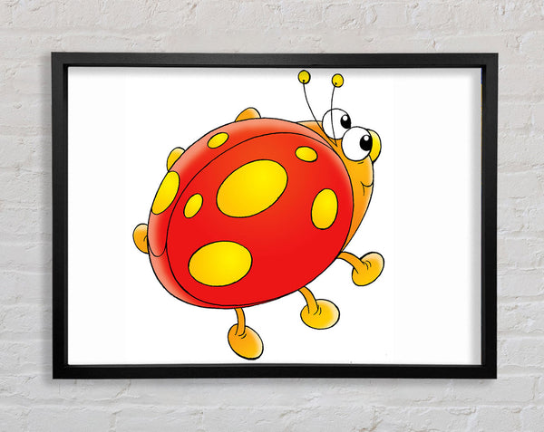 Cartoon Ladybug White