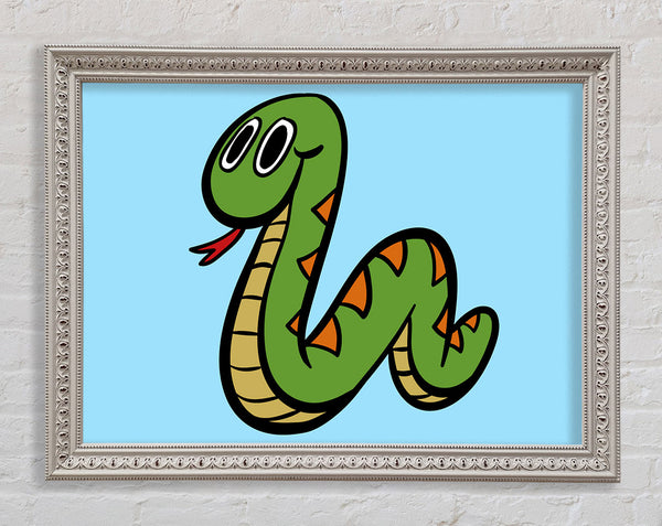 Cartoon Snake Baby Blue