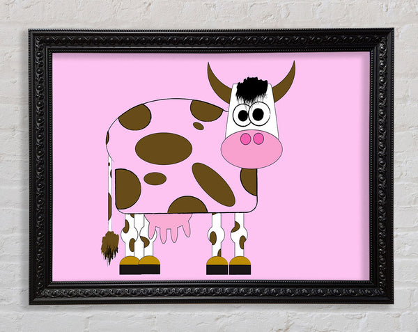 Funny Cow With Hair Pink