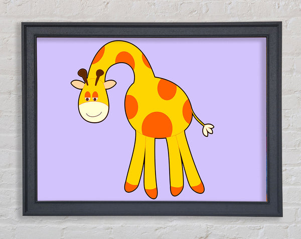 Funny Giraffe Looking Down Lilac