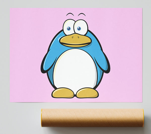 Funny Penquin Standing Pink