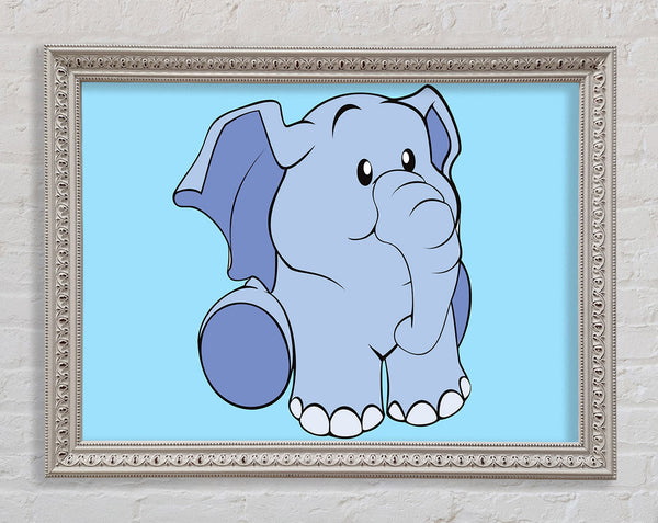 Happy Baby Elephant Baby Blue