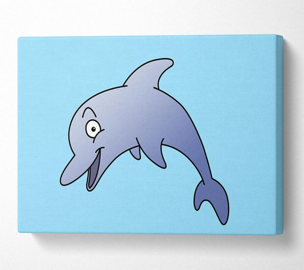 Happy Dolphin Baby Blue