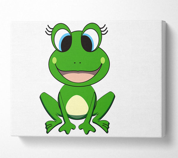 Happy Frog Ready To Leap White