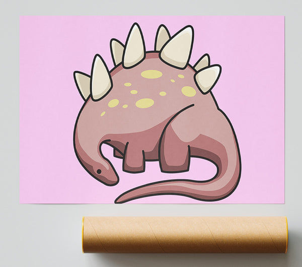 Herbivore Dinosaur Pink