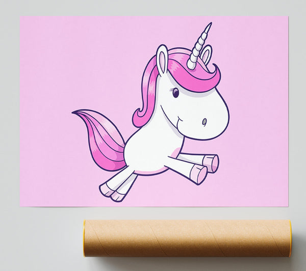 Leaping Unicorn Pink