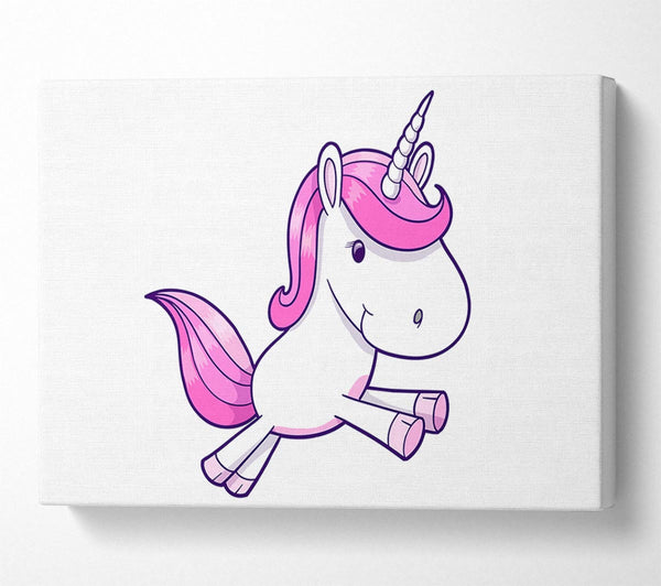 Leaping Unicorn White