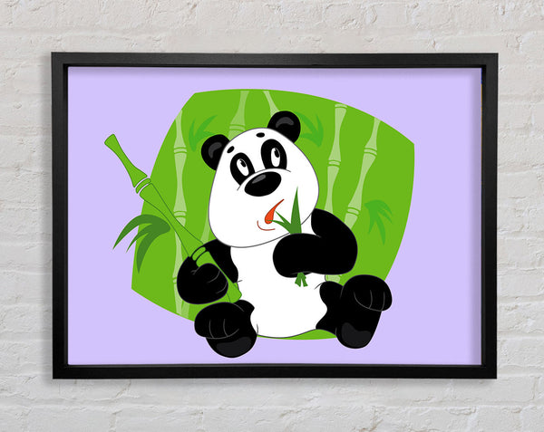 Panda Eating Bamboo Lilac