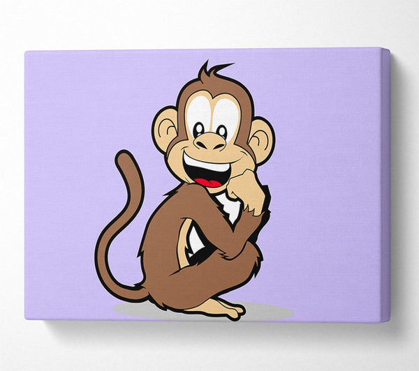 Sitting Monkey Smiling Lilac