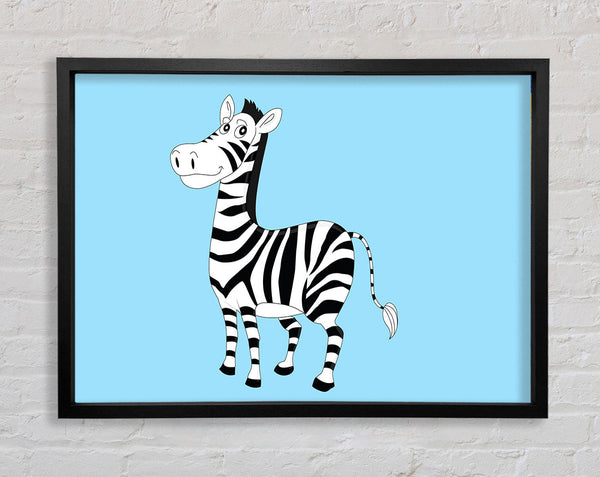 Standing Zebra Baby Blue