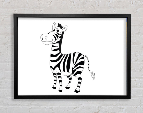 Standing Zebra White