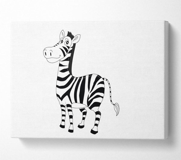 Standing Zebra White