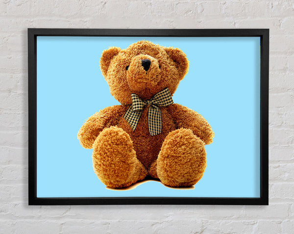 Teddy Bear Bow Baby Blue