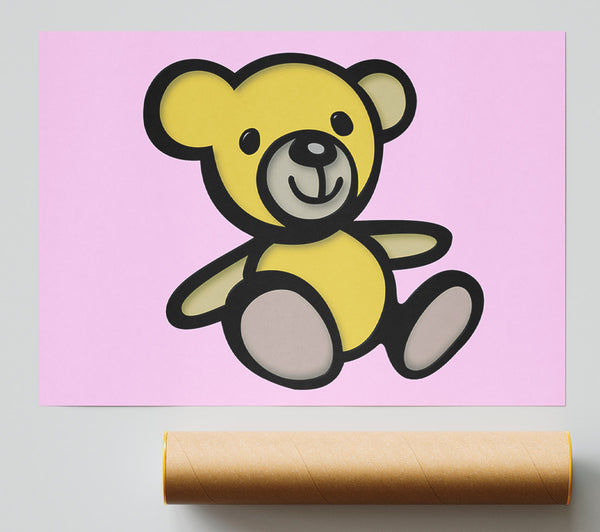 Teddy Bear Cartoon Pink