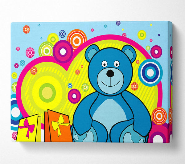 Teddy Bear Circles Baby Blue