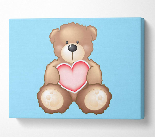 Teddy Bear Love Heart Baby Blue