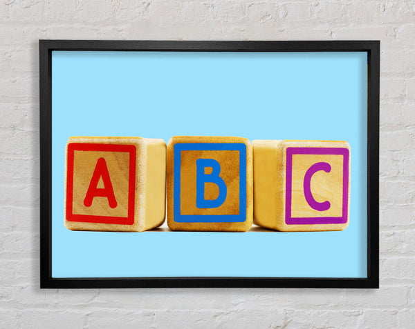 Three Alphabet Blocks Baby Blue