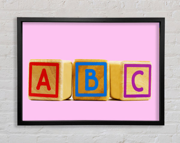 Three Alphabet Blocks Pink