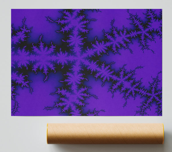 Internal Snow Flake Black On Purple