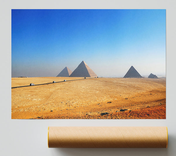 Egyptian Pyramids In The Distance