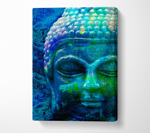 Retro Blue Green Buddha