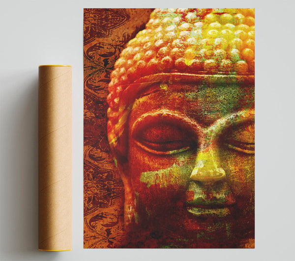 Retro Orange Yellow Buddha