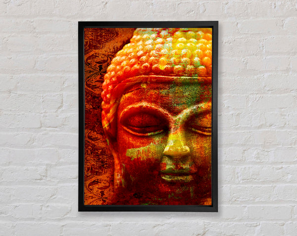 Retro Orange Yellow Buddha