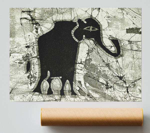 Tribal Elephant Black