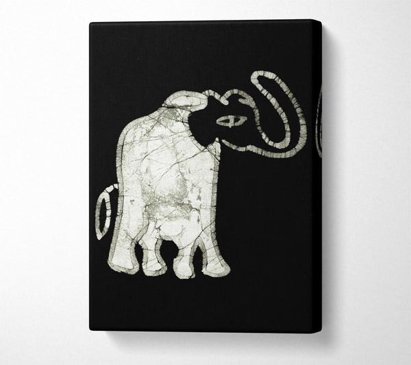 Native Elephant Art B n W