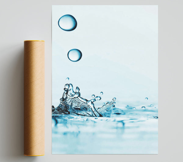 Blue Water Droplet Splash