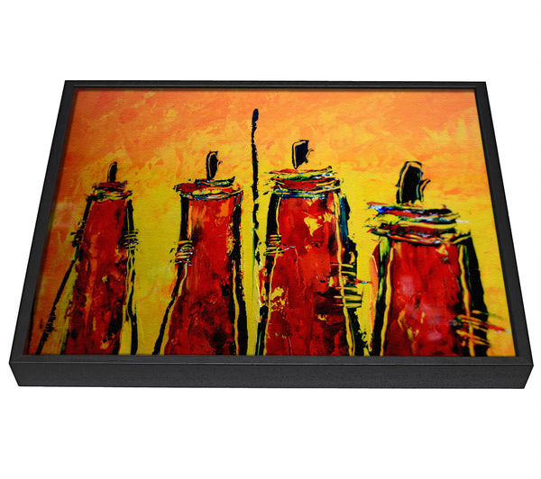 A picture of a Masai Tribe framed canvas print sold by Wallart-Direct.co.uk