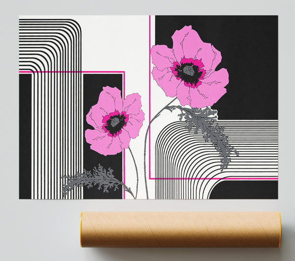 Pink Poppy Stripes