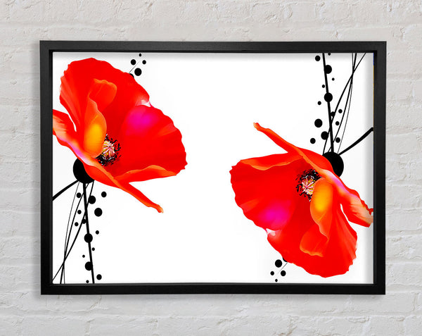 Twin Poppy Abstract