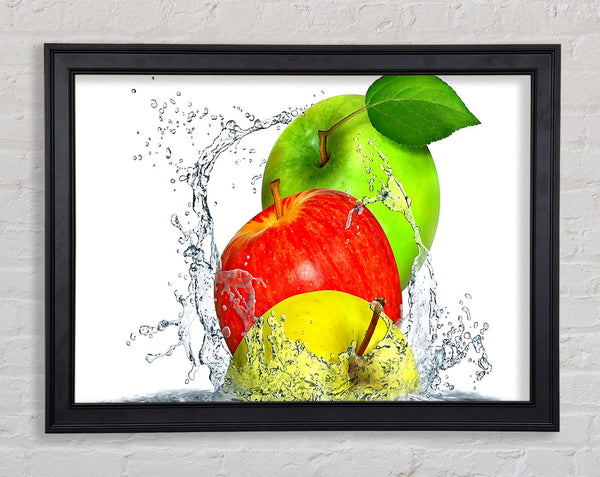 Apples Splashing Water