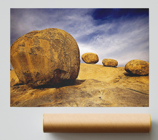 Eroded Granite Boulders Erongo Mountains Namibia