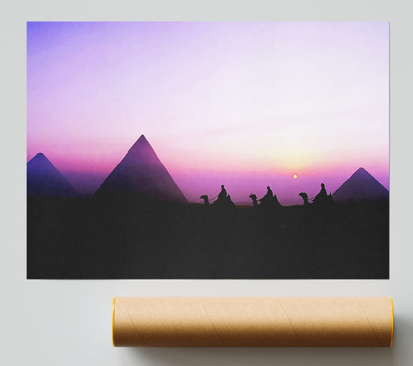 Egyptian Pyramids At First Light