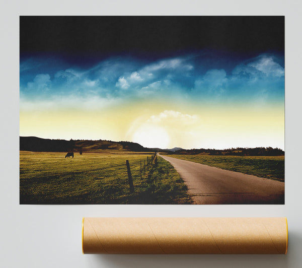 Stunning Country Road Skies