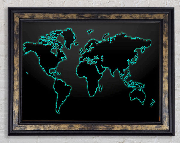 Black World Map