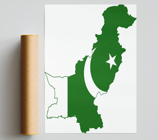 Map Of Pakistan Flag