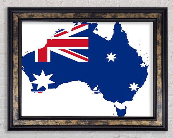 Australia Flag Map